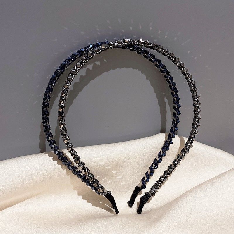 Fascia per Capelli con Lunetta in Cristallo Moda per Donna Ragazza Cerchietto Vintage Fasce per Capelli Cerchio per Matrimonio Festa Accessori Capelli