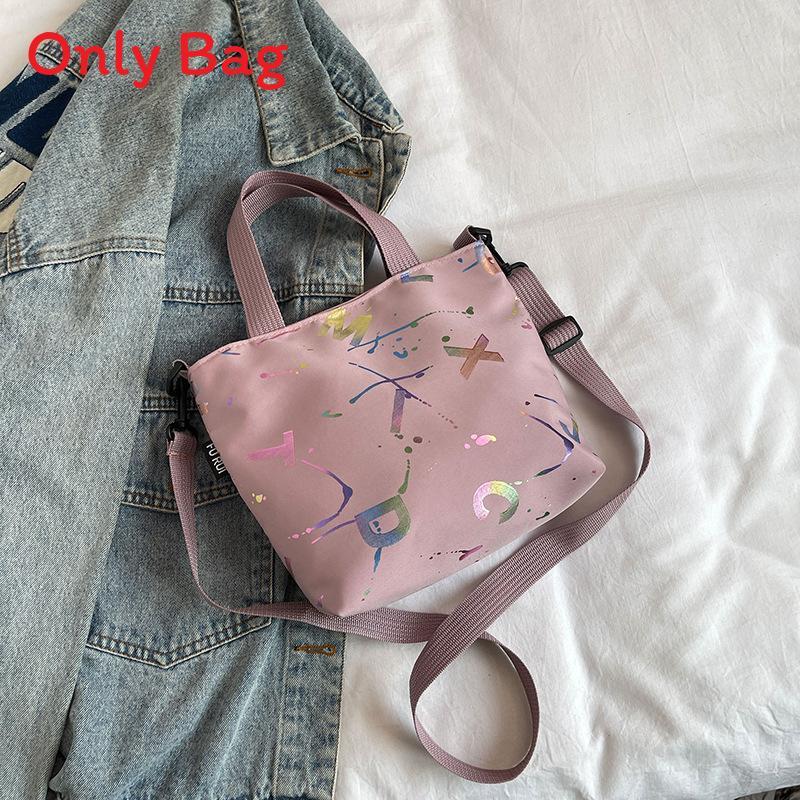 Street Style Nylon Tote Bag With Letter Print For Daily Use
