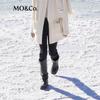 MO&Co. Women's Retro High-Waist Slim Thermal Jeans