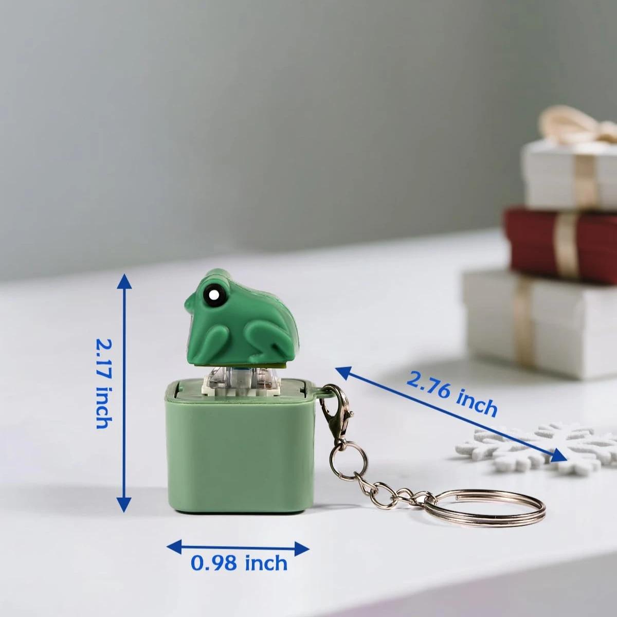 

Rechargeable Frog&Lizard Keyboard Fidgeting Clicker Keychain Button Plaything With Light & Sound For Stress Stress Ease Relief Toy