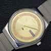 CITIZEN AUTOMATIC 8200 JAPAN MENS VINTAGE GOLDEN COLOR DIAL WATCH a702745-1 R210-a702745