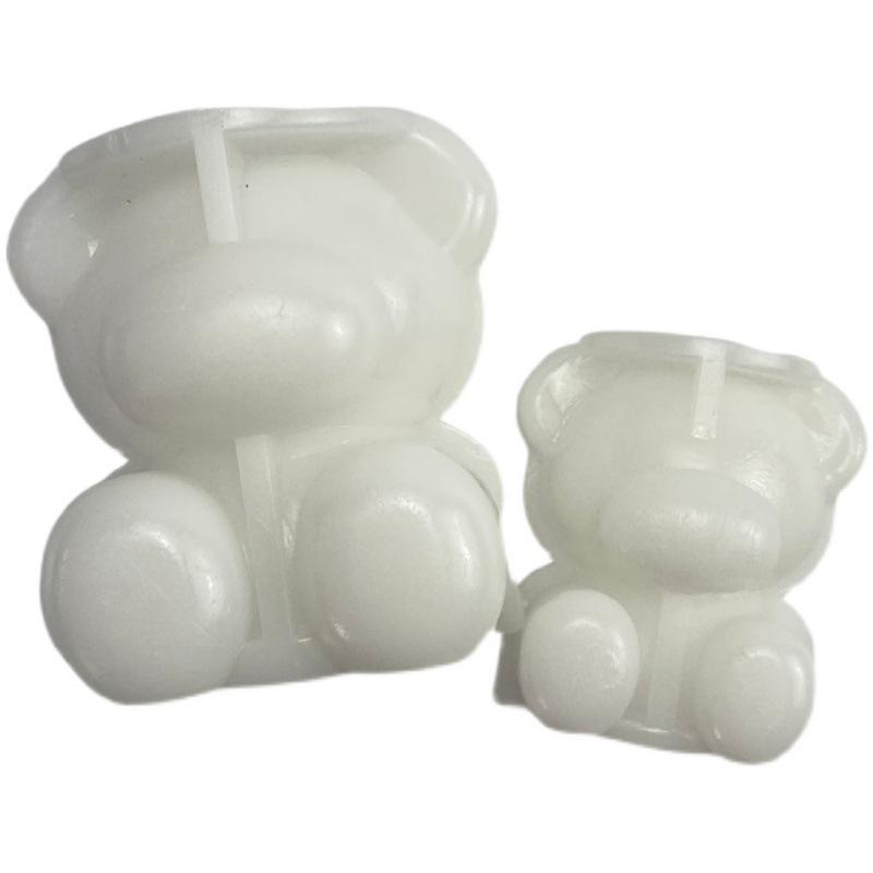 1PC Cute 3D Ice Cube Maker Little Bear Shape Chocolate Cake Mould DIY Whiskey Wine Cocktail Silicone Mold Ice Cube Tray Ice Mold