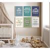 6Pcs Christian Themed Wall Art Boys Room Pictures Wall Decor Kids Bible Verse Posters Prints Artwork for Living Room Bedroom Nursery Home Decoration