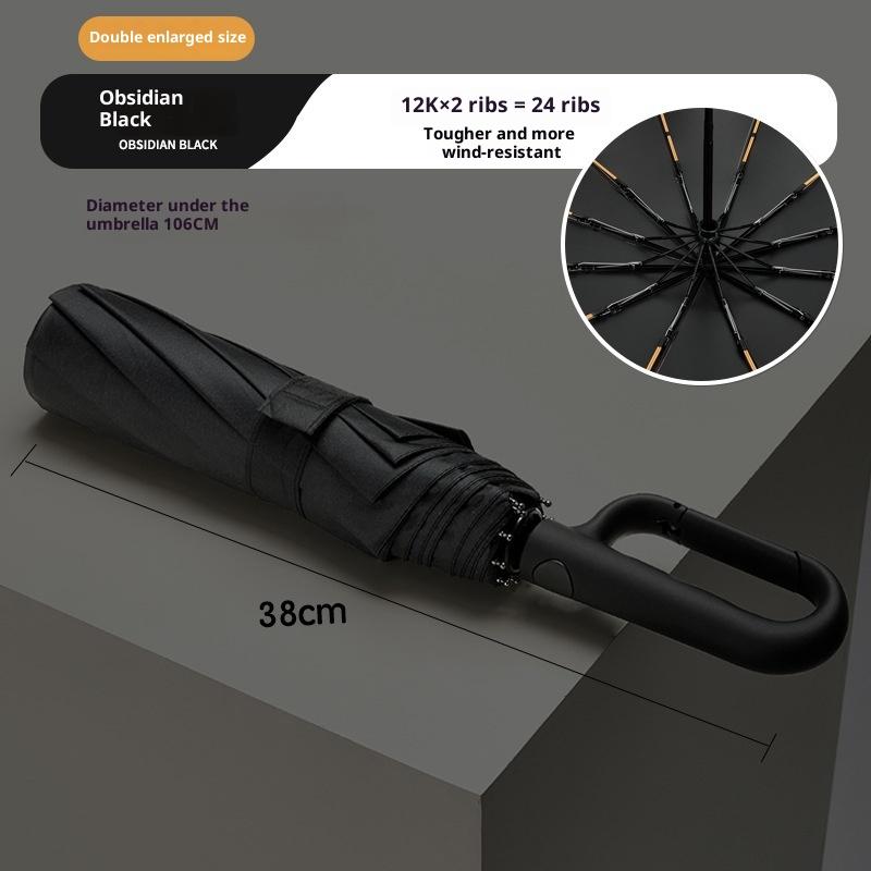 Fully Automatic Folding Umbrella Advanced Feeling Sunshine And Dual-Purpose Parasol Extra Large Thickening Reinforcement