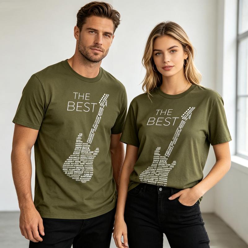 Guitar Player Tshirt Music Band Country Rock jazz Tee Legendary Tee Unisex Soft Cotton Crew Neck Short Sleeve Trendy Casual