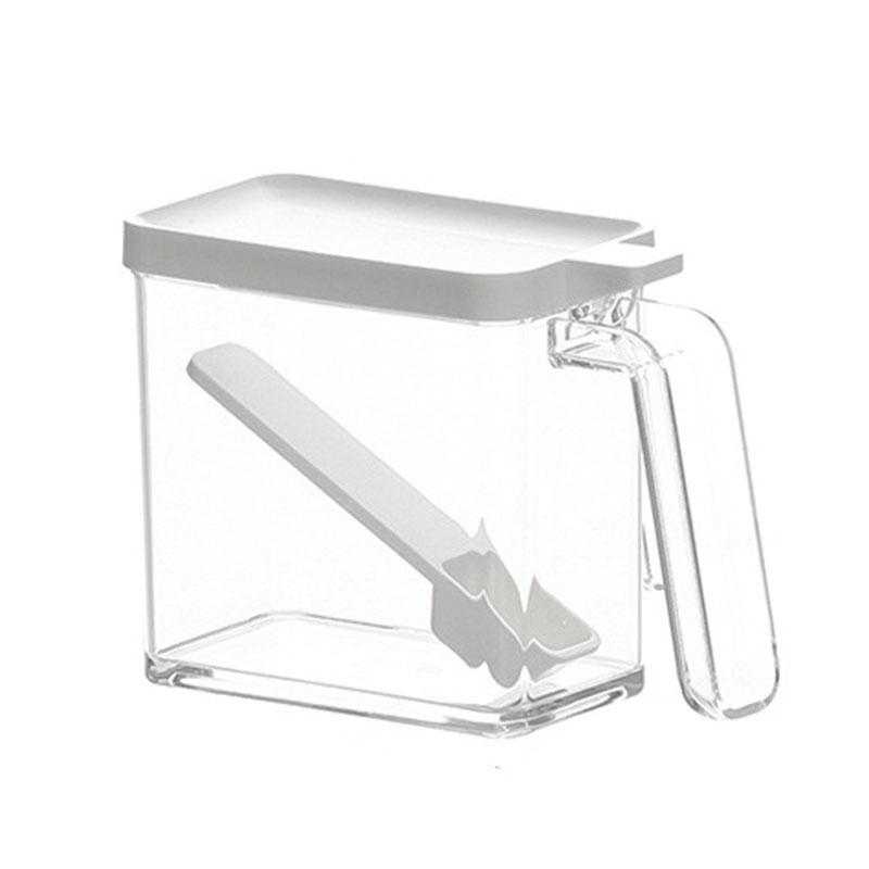 Multifunctional Stackable Kitchen Seasoning Container, Push-on Lid with Visible Sealing Lid Thickened Seasoning Container
