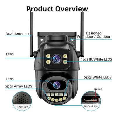 4K 8MP Smart WiFi Security Camera HD Video Automatic Tracking Day/night Vision Person Detection Motion Alert Two-way Audio Home Security Monitoring