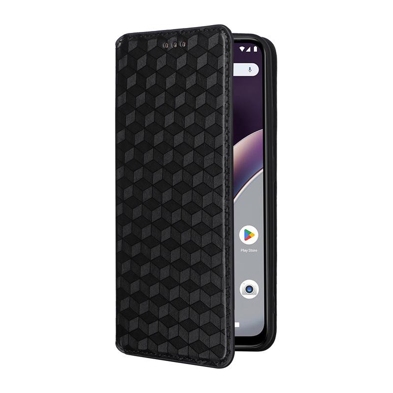 BLU C9 Leather Phone Case: Magnetic Flip Cover with Card Slot & 3D Texture for Enhanced Protection