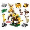 Animals World Insect Fish Bird Dog Elephant Panda Giraffe Honeybee 10 In 1 Building Blocks Kit Bricks Model Kids Toy Children
