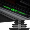 hrkqj5 For Ford GT Logo Luminous Door Threshold Stickers Scuff Scratch Car Door Threshold Protective Trunk Strips Anti kick Stickers