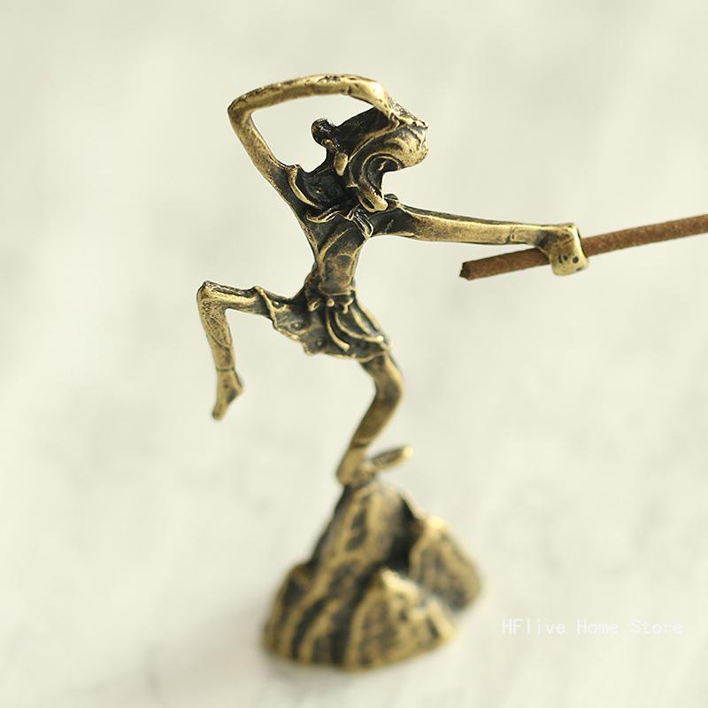 Mini Monkey Incense Burner Stick Holder Buddhism Lotus Line Incense Plate Sandalwood Coil Base Temples Yoga Studios Home Decor