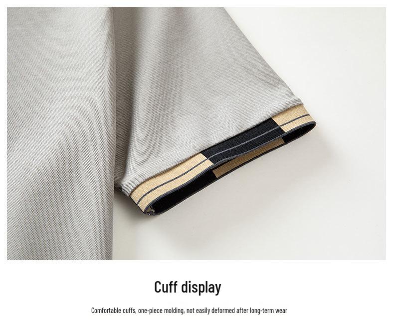 Men's Summer Short-Sleeve Lapel T-Shirt - Casual, Solid Color, Breathable, Cool, Ideal for All Ages