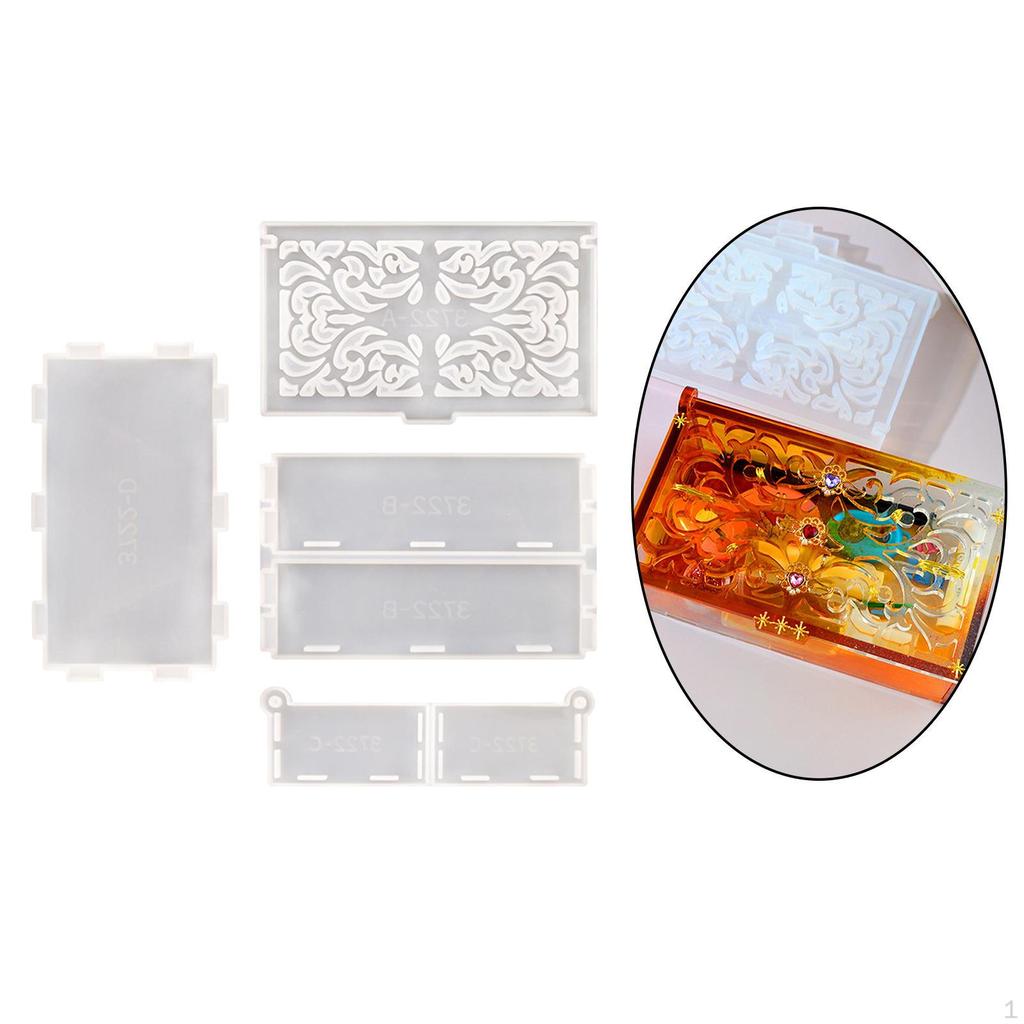 Large Epoxy Resin S Party Game Storage Casting Silicone Pencil Case Containers DIY Making Tool for