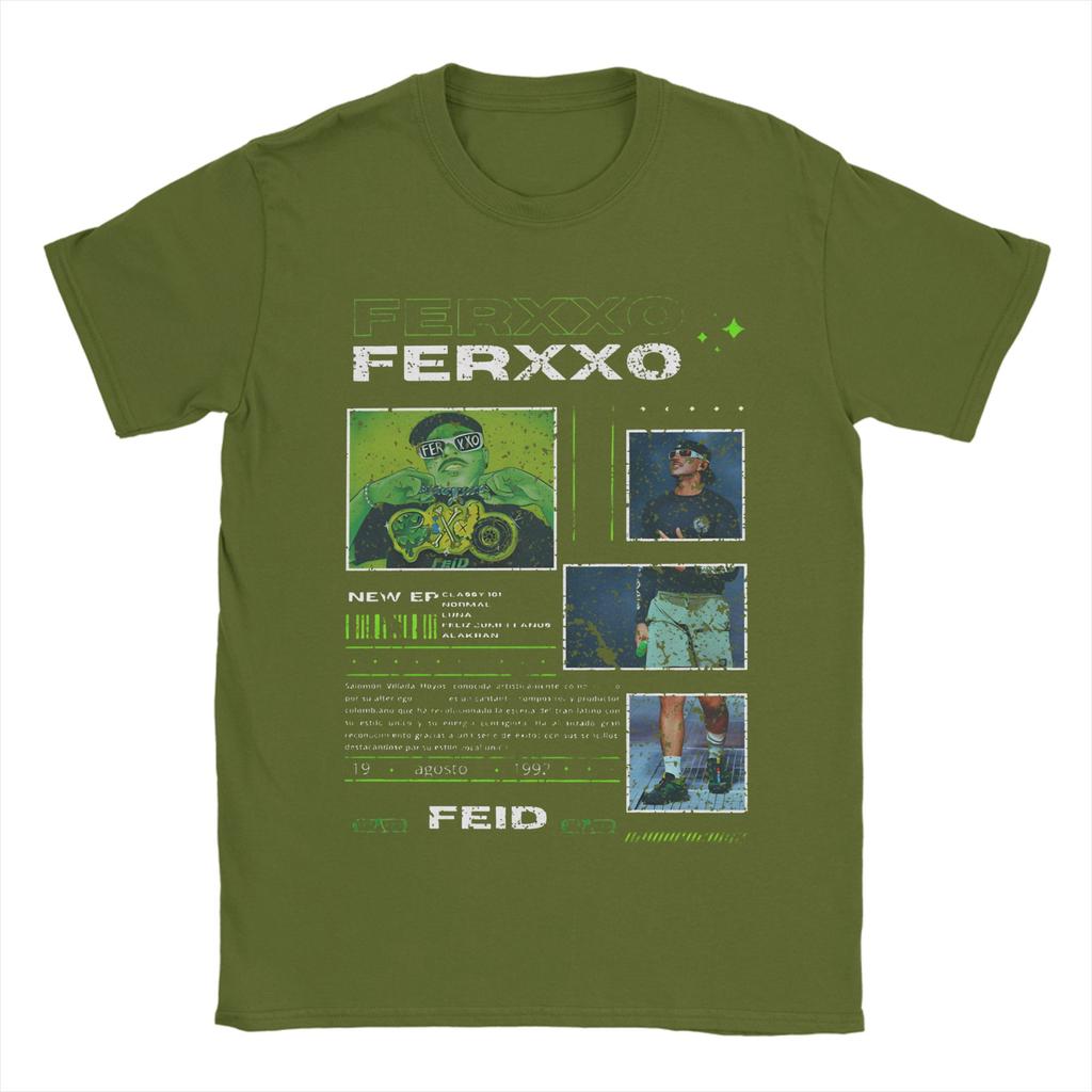 Feid Ferxxo TShirt Summer Vintage TShirts Pure Cotton Fashion Tshirt For Man Custom DIY Top Tees