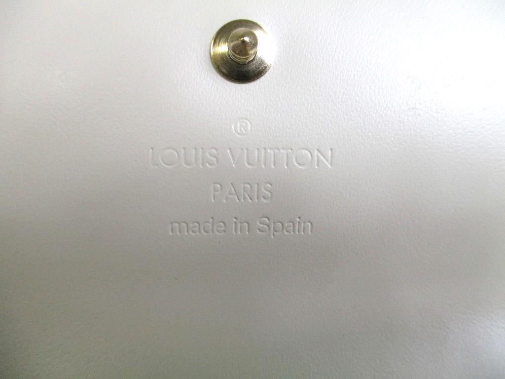 Authentischer LOUIS VUITTON Vernis Perlweiß Lackleder Schlüsselanhänger Multicles 4 Haken #a411 Aufgearbeitet