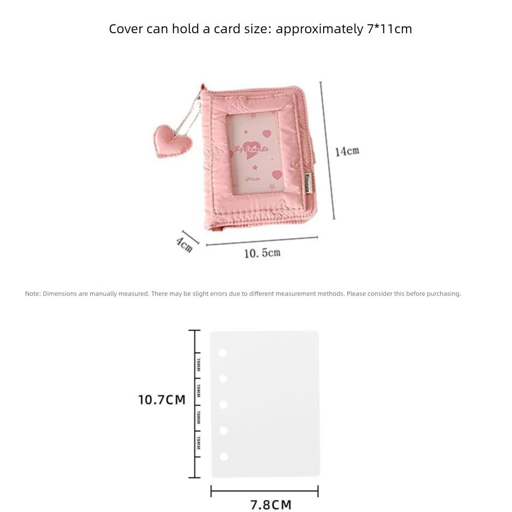 Portable INS Bow Kpop Photo Album Mini 3 Inch Idol Binder Photo Card with 10Pages Inner Sheets Photo Storage Album