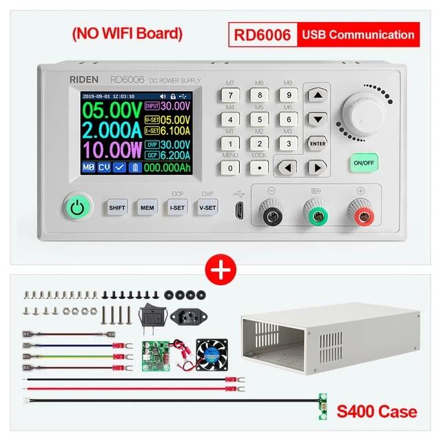 RD6006 RD6006W USB WiFi DC Tegangan Rendah Saat Ini Modul Suplai Daya Buck Konverter Dapat Disesuaikan Multimeter 60V 6A