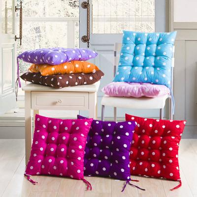 Square Polka Dots/Square Grid Tie On Chair Cushion Seat Mat Home Office Decor
