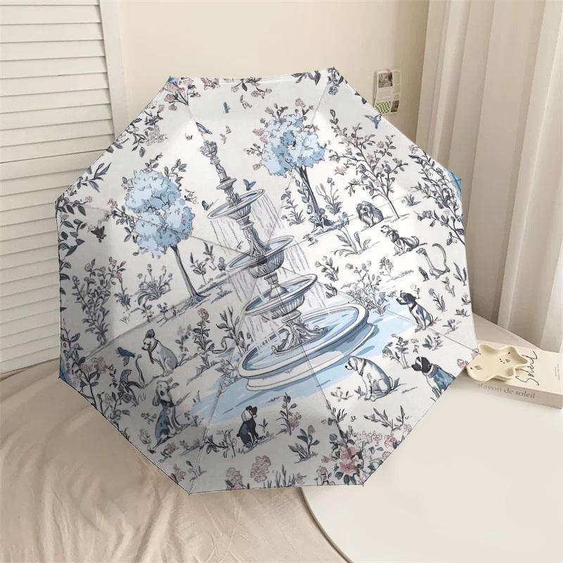 

1PC Garden Fountain Umbrella-8-Rib Reinforced Portable Folding Travel Suitable for All Seasons Outdoor Daily Use Is an Ideal Choice -K0392