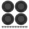 Uxcell Passive Round Woofer Vibration Rubber Vibration Diaphragm Subwoofer Bass Speaker Replacement Part for DIY 16 4-Piece Diaphragm, 4-Inch