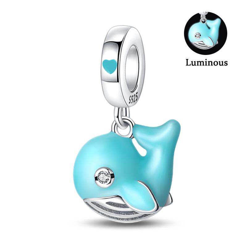 Charm Bead Components Compatible With Pan Copper Metal Firefly Ocean Star Butterfly Glowing Changing Color Trendy Authentic Original Bracelets Do It