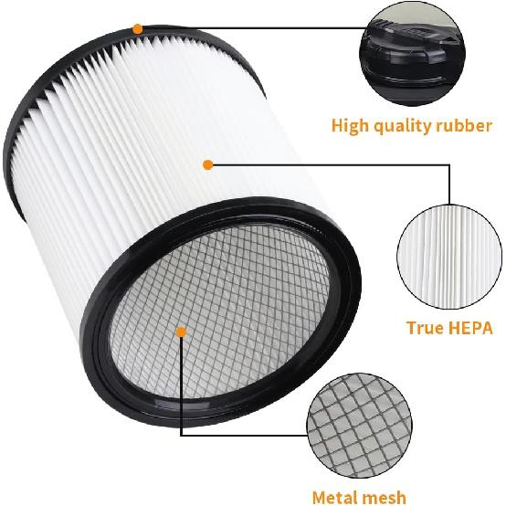 DXVC6910 Cartridge Filter Replacement for DEWALT Wet Dry Vacuum Cleaners 6-16 Gallon, Compatible with Dewalt DXV06P DXV09P DXV10P DXV10PL DXV10SA