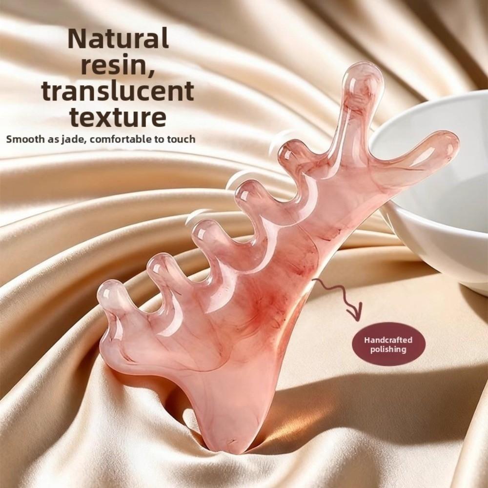 Scalp Relax Meridian Massage Comb Resin Scalp Meridian Massager Sandalwood Hair Comb Neck Nose