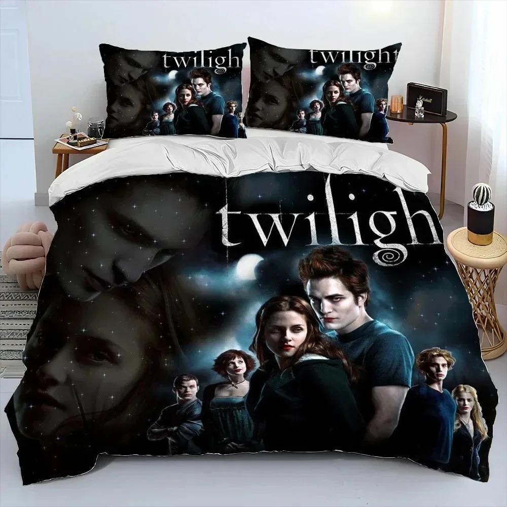 3D The Twilight Saga HD Printed Comforter Bedding Set,Duvet Cover Bed Set Quilt Cover Pillowcase,king Queen Size Bedding Set Boy
