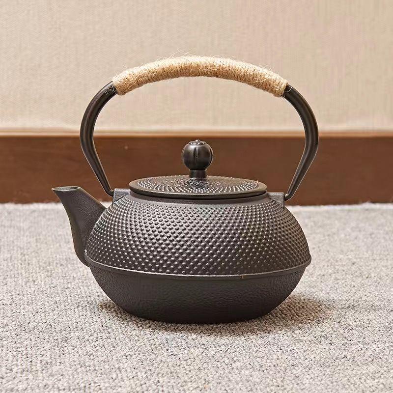 Solid Wood Cast Iron Charcoal Fire Pit Stove for Indoor Heating and Tea Boiling
