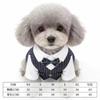 Polyester Pet Clothes Teddy Dog Clothes Spring Summer Pet Jacket Cat Clothing Wine Red Navy Blue Black Dog Coat with A Bow Tie