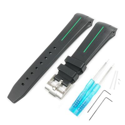 Exclusive Rubber Strap with Green BLANCPAIN×Swatch (Black Lines)