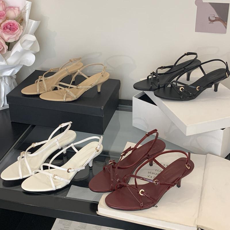 Summer Fashion Gladiator Narrow Band  Open Toe Women Sandals Thin Low Heel Party Shoes Zapatos De Mujer