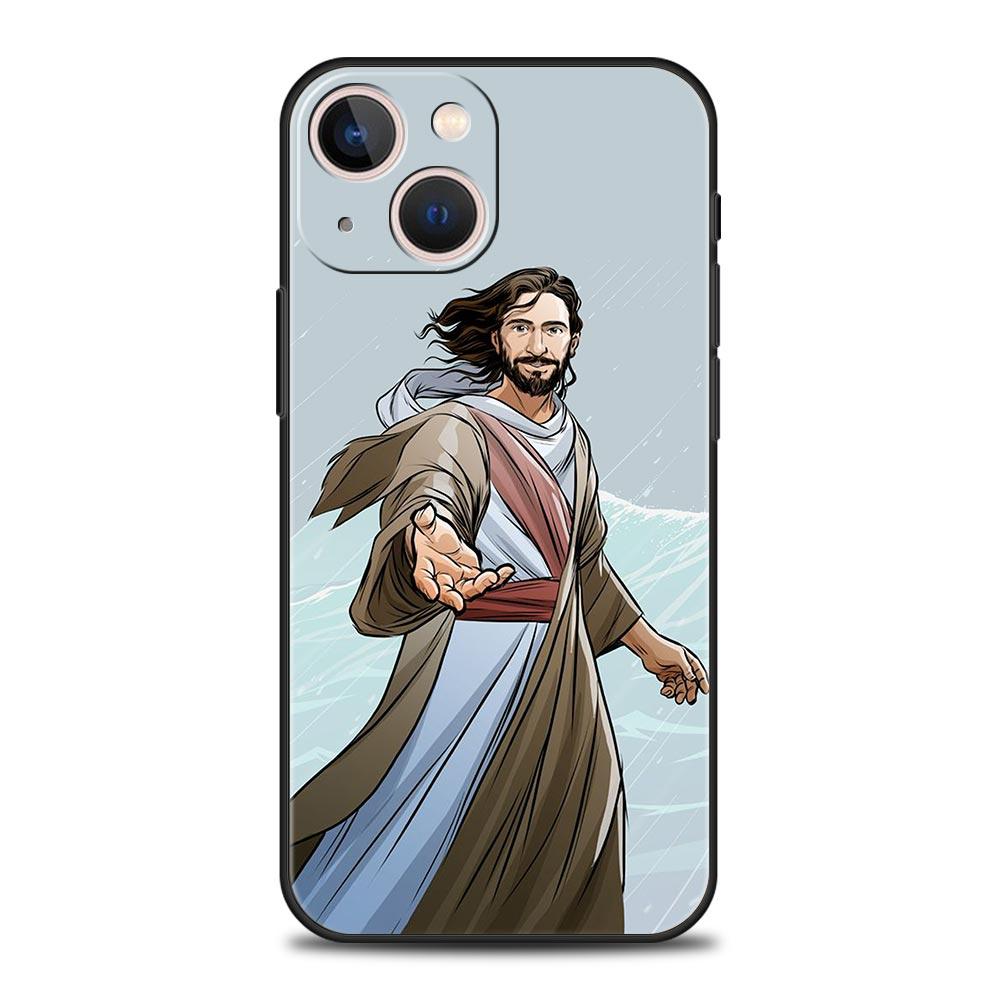 New Faith Christian Religious Jesus Luxury Phone Case For iPhone 11 14 15 Pro MAX 12 13 Mini 7 8 Plus X XR XS SE Silicone Cover