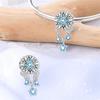 Charms Perles Flocon de Neige Bleu Cuivre Hiver Noël Ruban Convient Bracelet Original Collier Bijoux Fins Femmes Cadeaux Bricolage