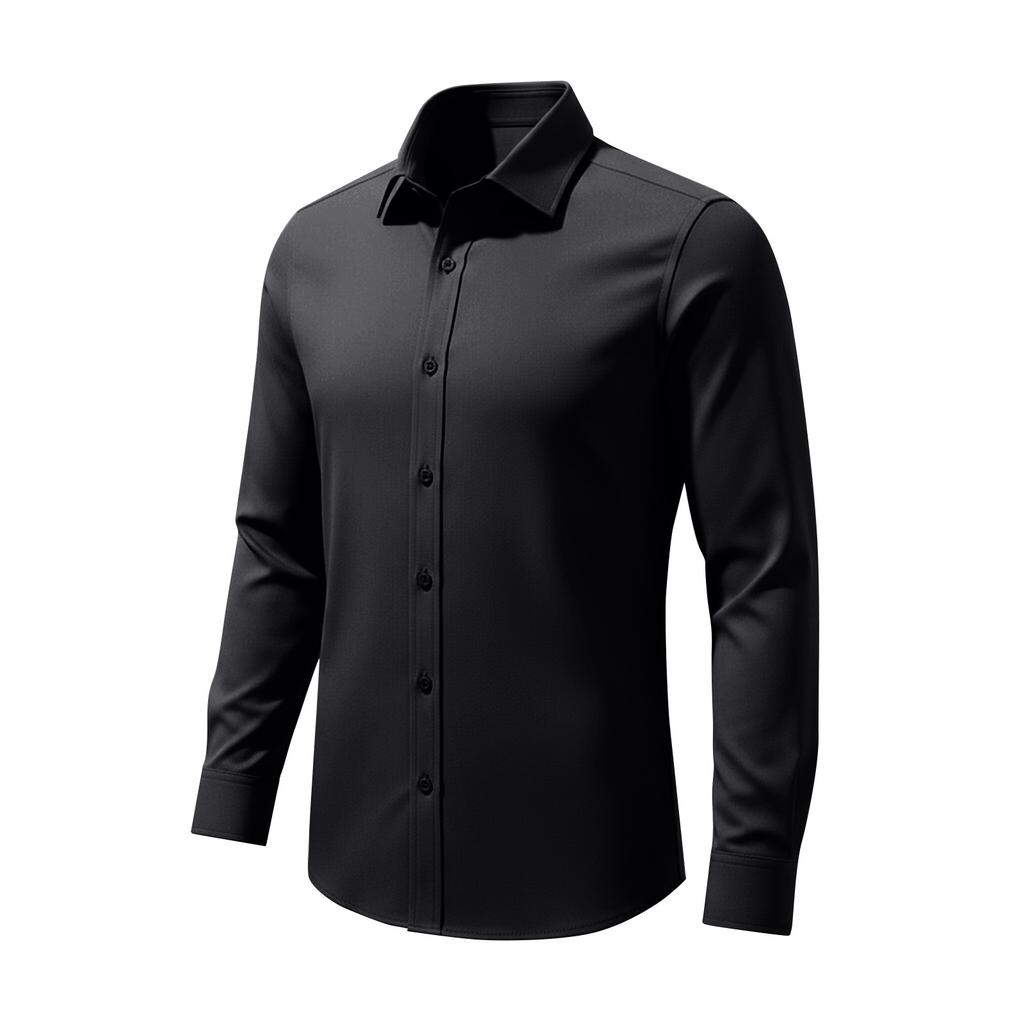Herren Muscle Fit Hemden Knitterfrei Langarm Freizeit Button-Down Hemden