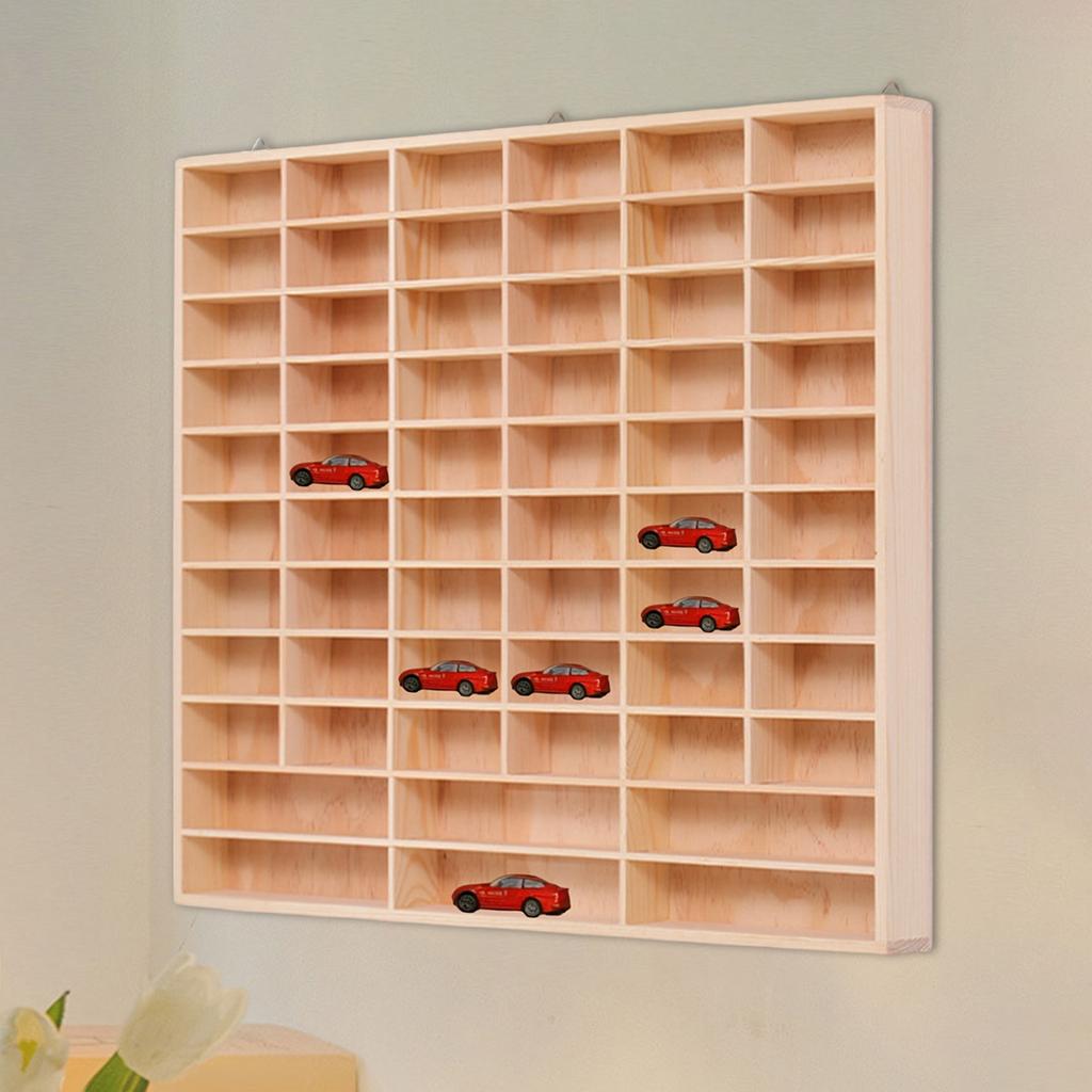 Wooden Toy Car Display Dustproof Toy Shelf Case Protection Organizing Showcase Protection Multifunctional Shelf