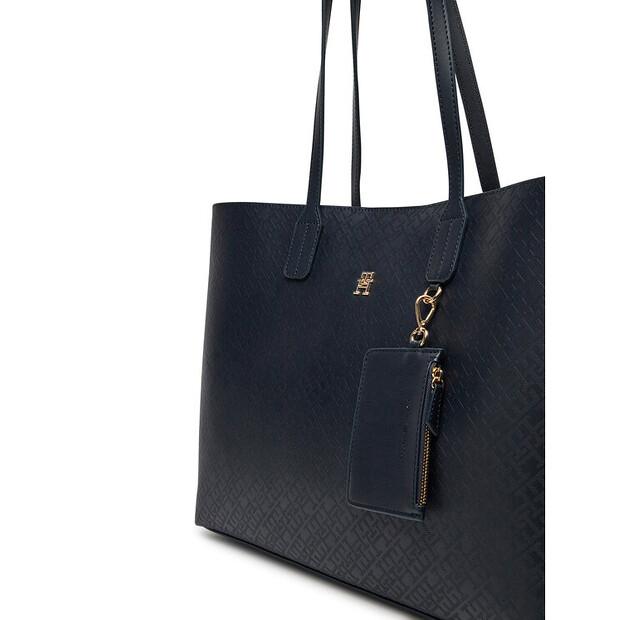 Сумочка Tommy Hilfiger Th Distinct Tote Mono AW0AW17195 тёмно-синий