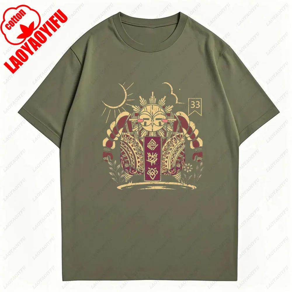 Clair Obscur Expedition 33 Graphic Tee 2025 Summer Trendy Cotton Short Sleeve Women TShirt Gaming Retro Design Casual Tops