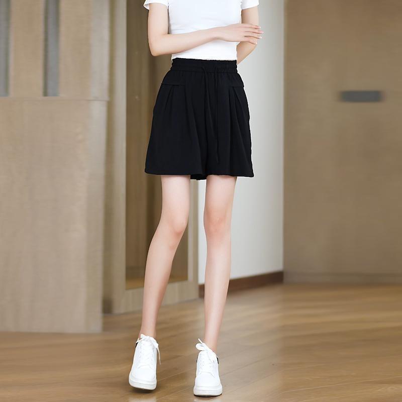 Small Man Wide Leg Pants Ice Silk Breathable High Waist Slim Casual Slouching Trouser Skirt