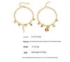 Stainless Steel Double Layer Bracelet with Zircon Chili Pendants - Elegant and Versatile Jewelry