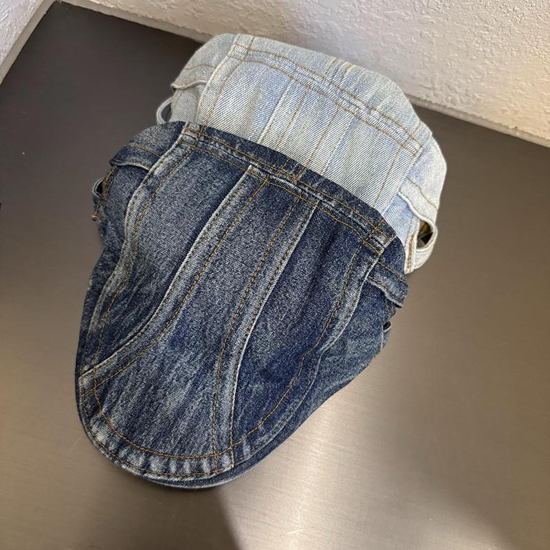 Denim Beret Hat For Women With Breathable Cotton Material For Fall Winter Fashion