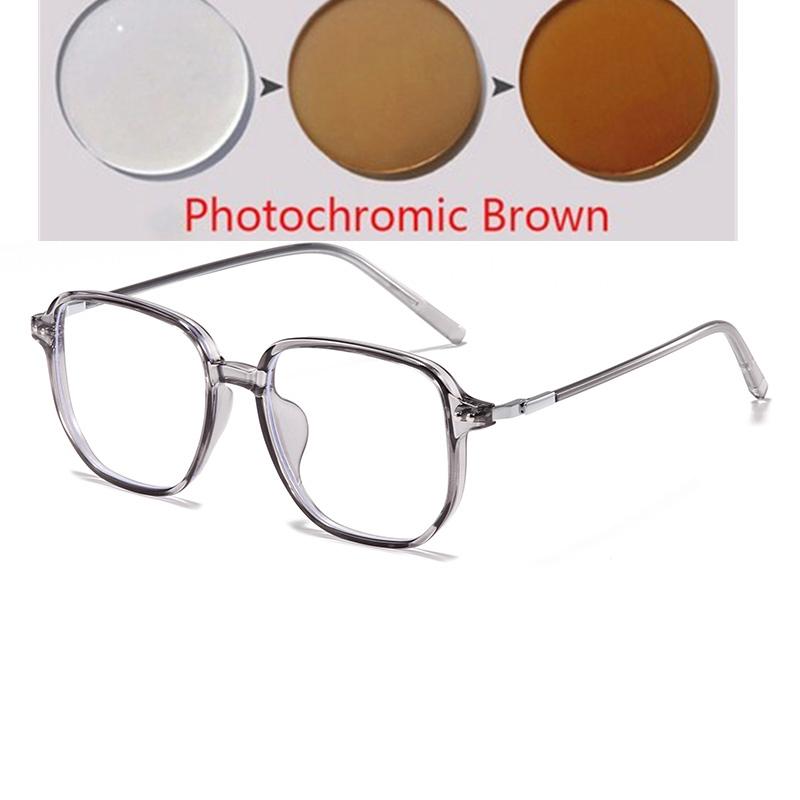 Big Frame Square Shortsighted Prescription Glasses Women Men Anti Blue Rays Student Myopic Spectacle Diopter -0.5 -0.75 To -6.0