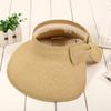 Fashion Anti-UV Summer Visors Hat Foldable Breathable Sun Hat Empty Top Wide Large Brim Empty Top Hat Woman