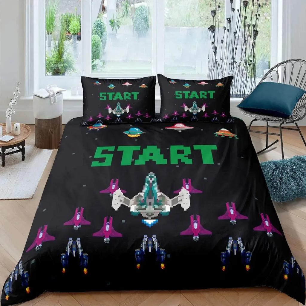 Aviation Duvet Cover Set, Air Balloon Bedding Set Space Ship Comforter Cover Space Exploration Bedding Set Luxury Quilt Cover