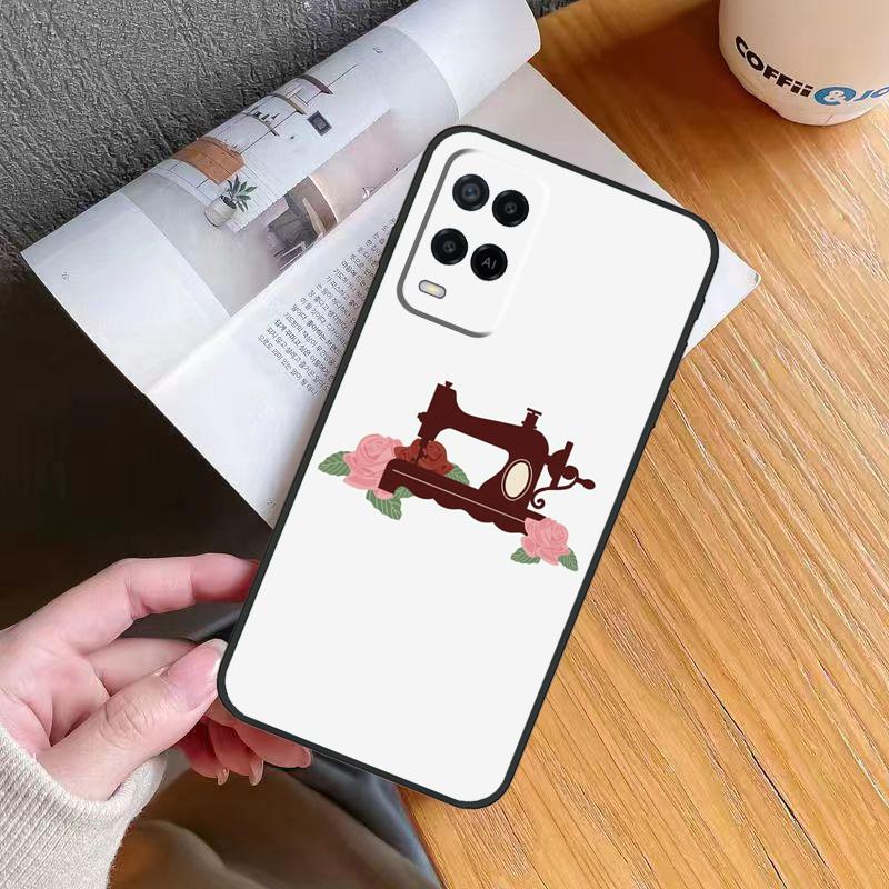 Sewing Machine Case For OPPO A17 A16 A15 A78 A98 A54 A74 A94 A76 A96 A77 A52 A72 A5 A9 A53 A54s A57s Cover