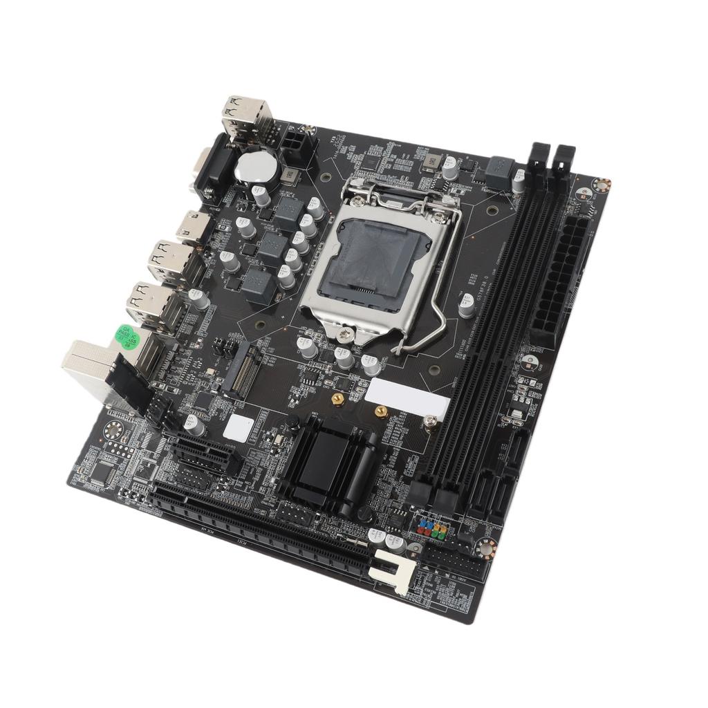 Desktop Motherboard H61 6 USB2.0 DDR3 M.2 NVMe NGFF 100Mbps LAN Micro ATX Motherboard for LGA1155 Socket I3 I5 I7