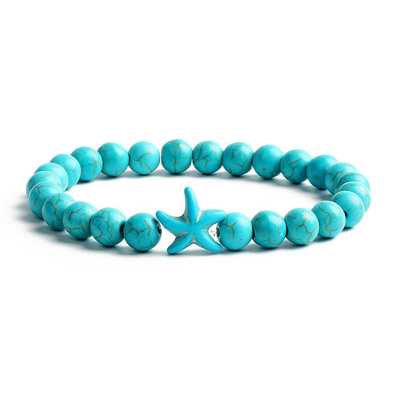 Bohemian Turquoises Beads Bracelets for Women Reiki Nature Stone Cube Cylinder Irregular Bracelets Healing Healthcare Jewelry