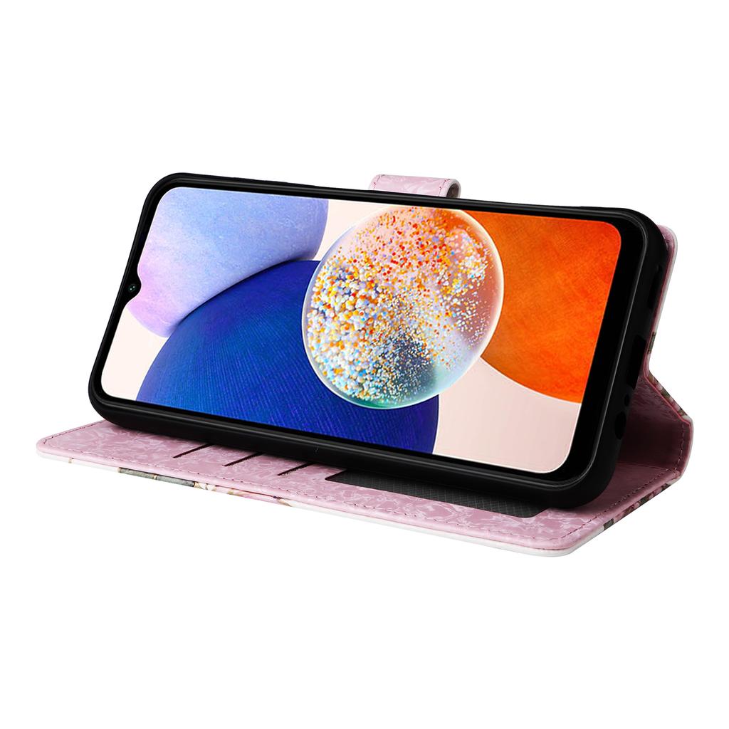 For Samsung Galaxy A15 4G/5G Leather Case RFID Blocking Flip Folio Lacquered Phone Cover