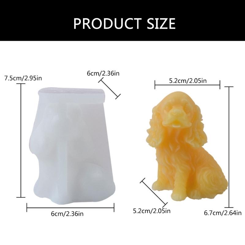 Dog Shaped Silicone Candle Molds Epoxy Resin Silicone Molds for Candle Soap Plaster Decorations, Plaster Silicone Molds