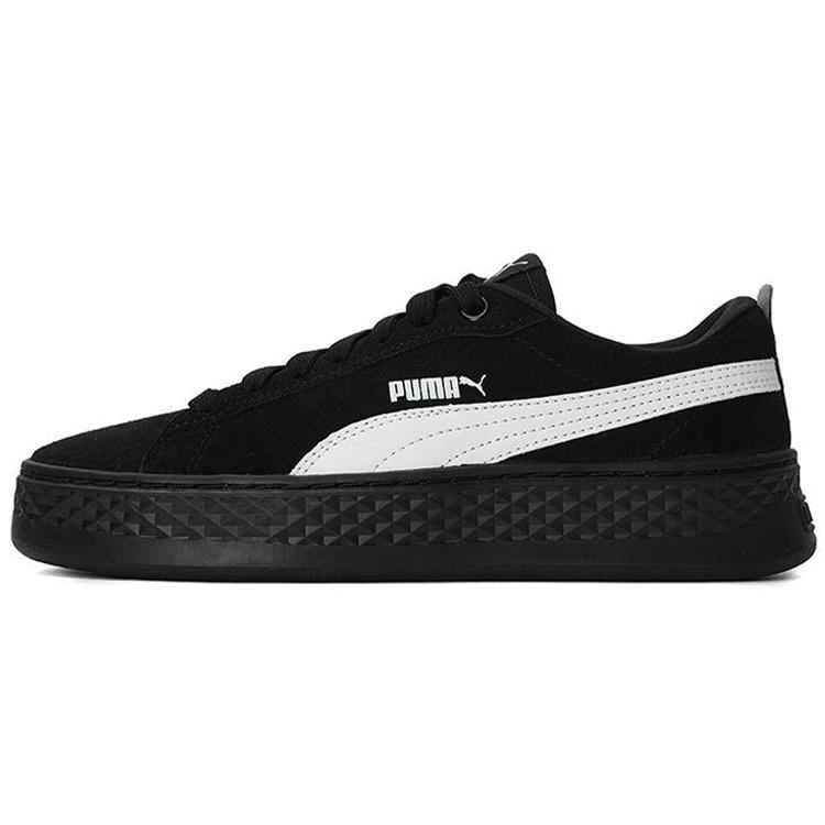 (WMNS) PUMA Smash Platform SD Black White Women s 366488-02 EU 38.5